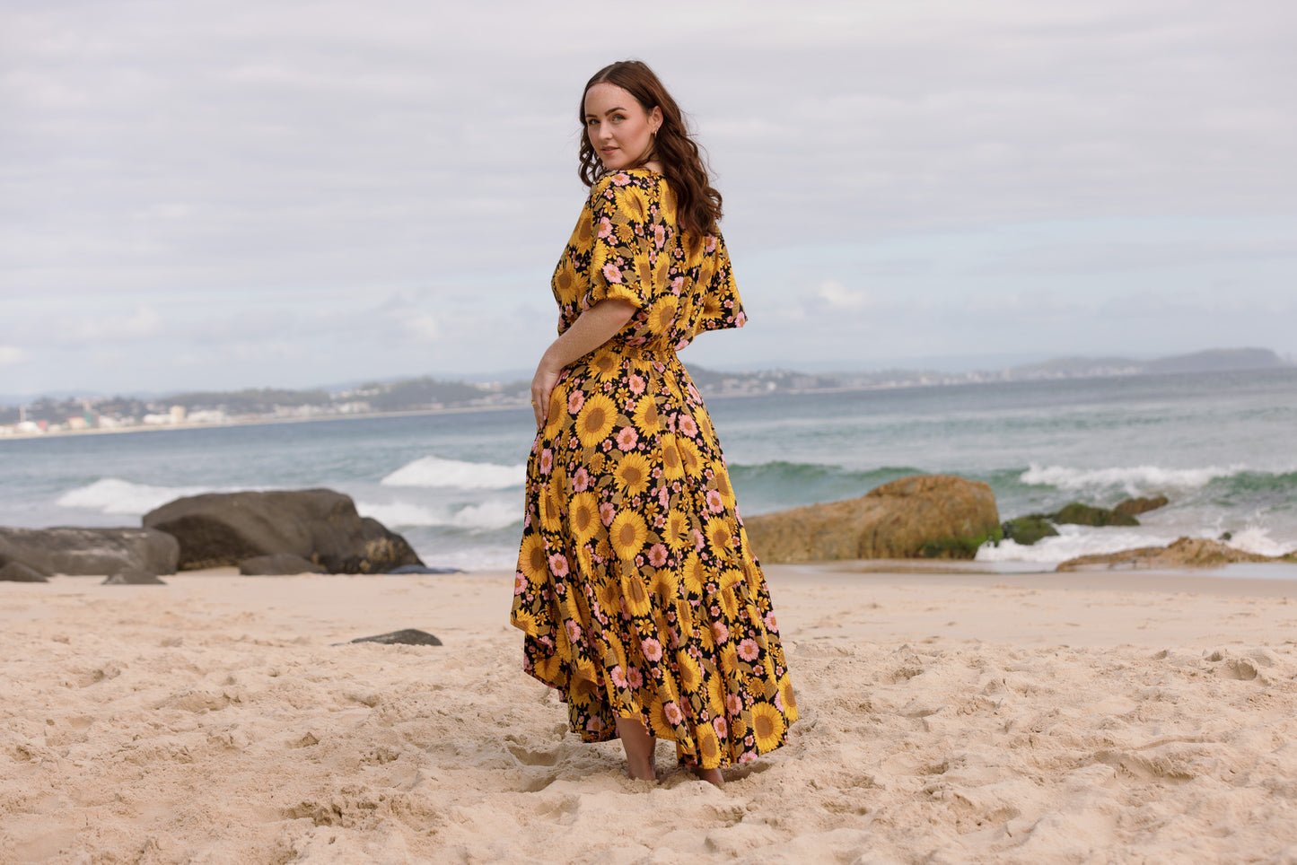 Vera Sunflower Maxi Dress