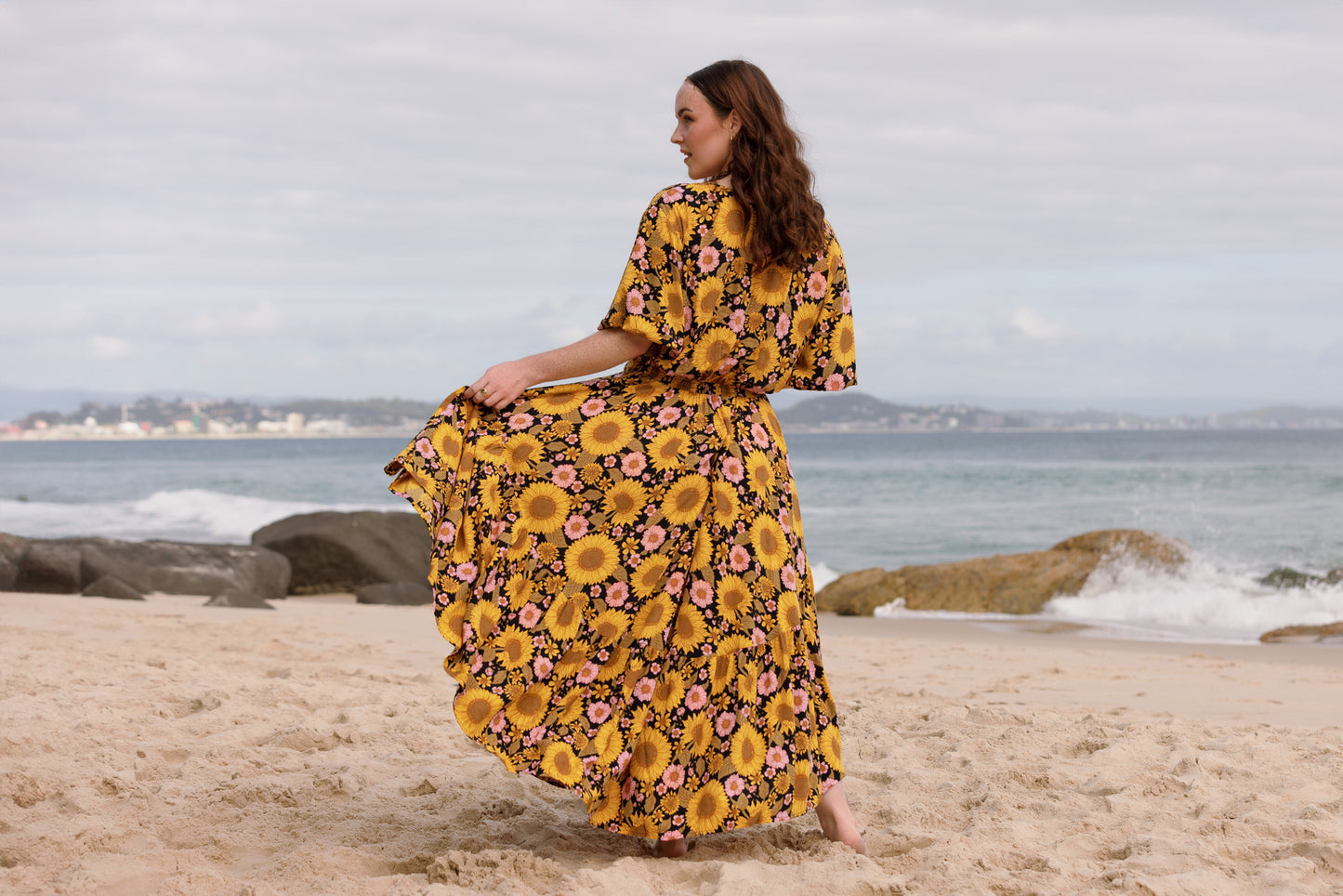 Vera Sunflower Maxi Dress