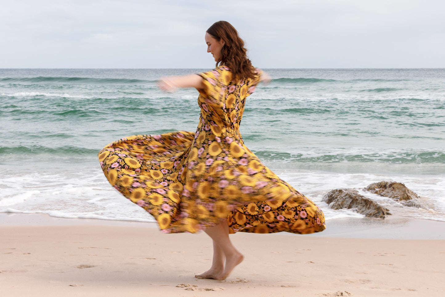 Vera Sunflower Maxi Dress