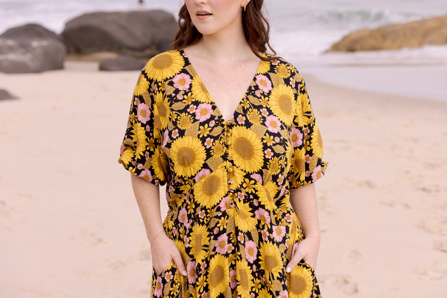 Vera Sunflower Maxi Dress