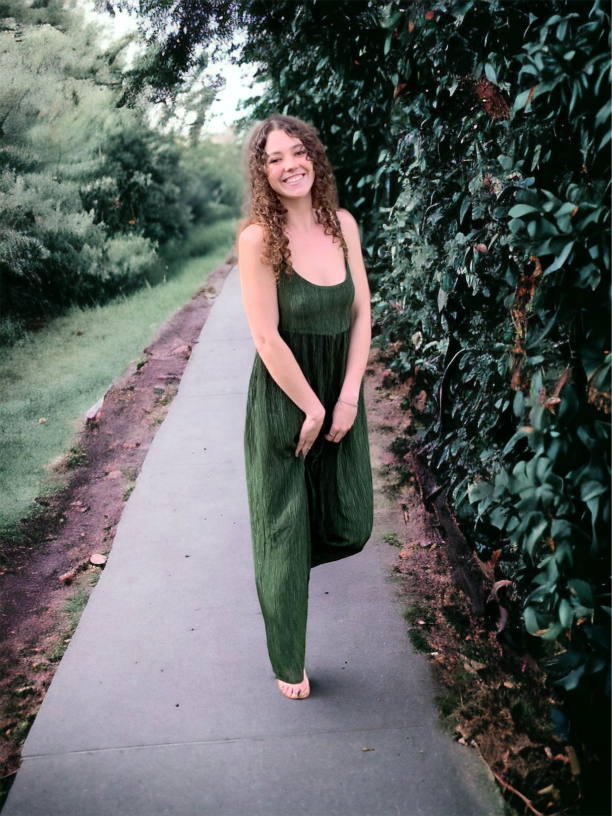 Shelly Jumpsuit - Forest Green