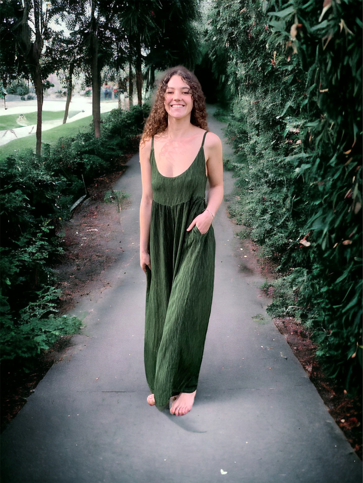 Shelly Jumpsuit - Forest Green