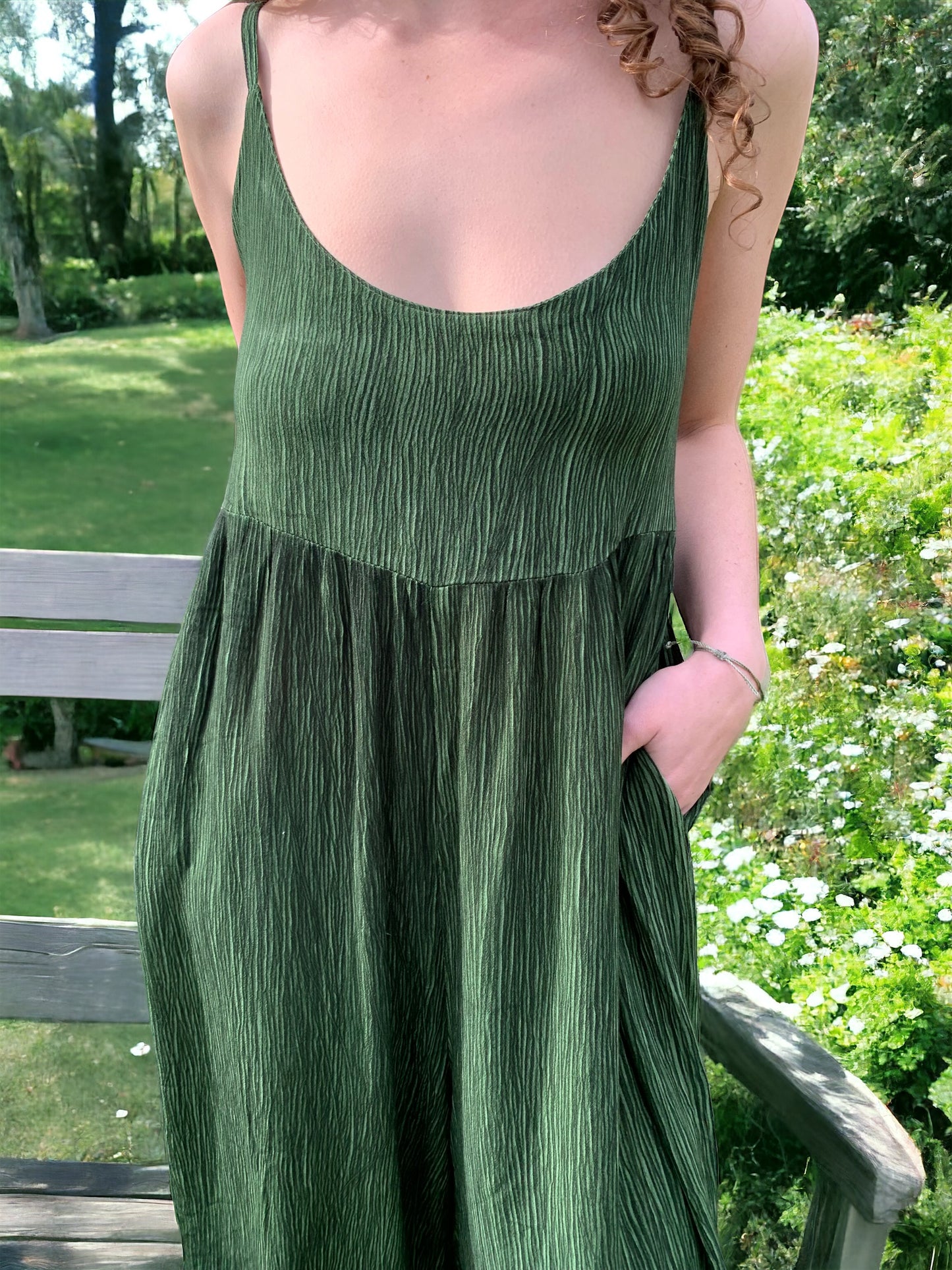 Shelly Jumpsuit - Forest Green