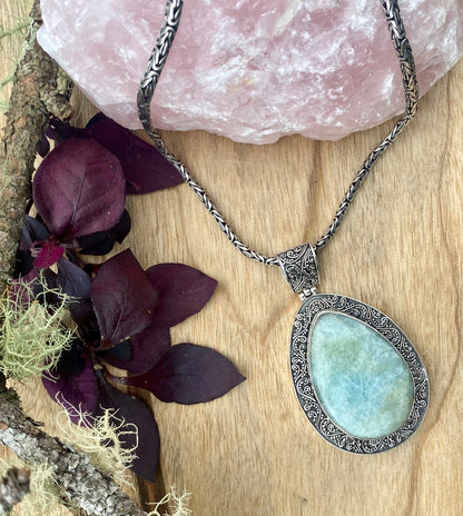 Sterling Silver Aquamarine Necklace