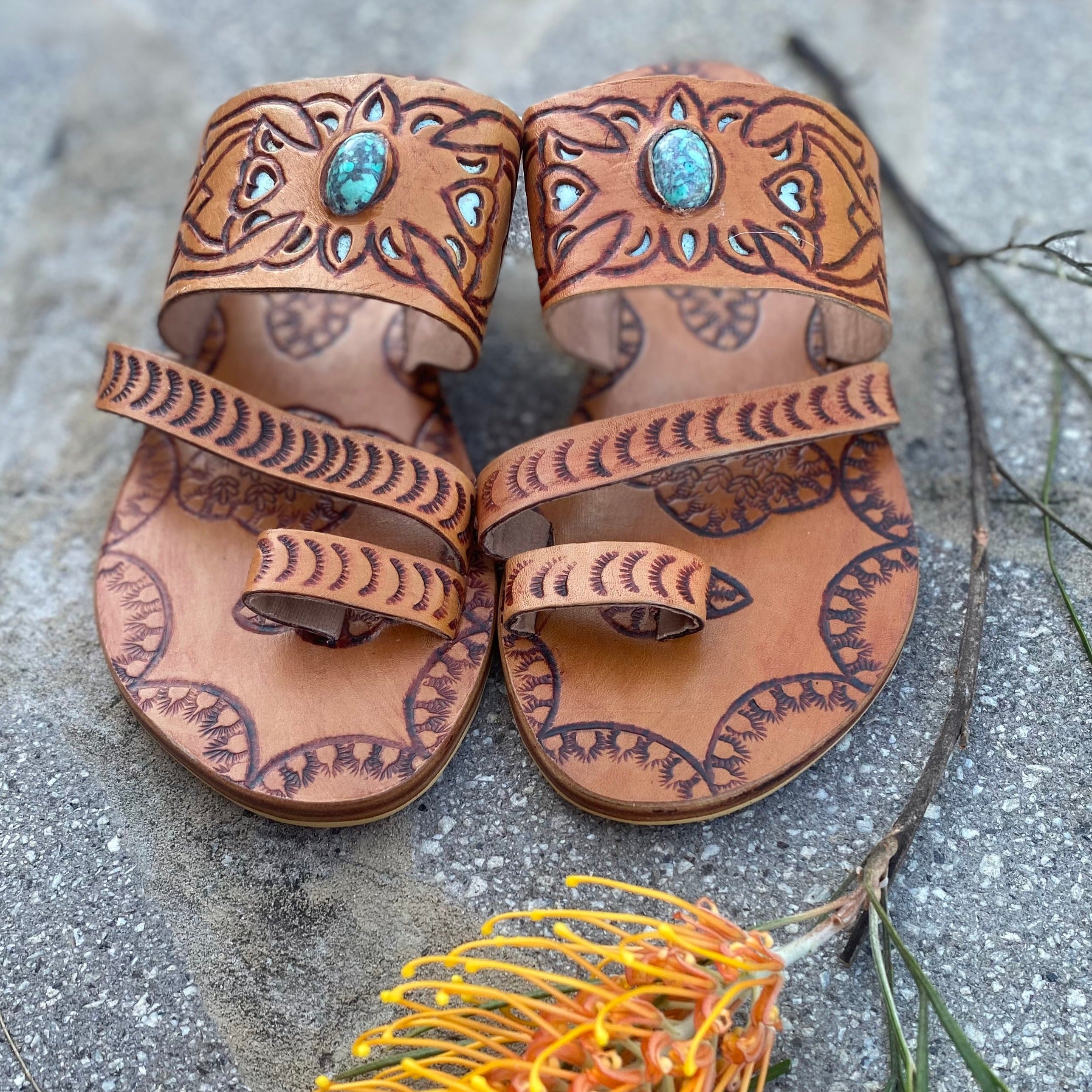 Indian beaded sandals hot sale