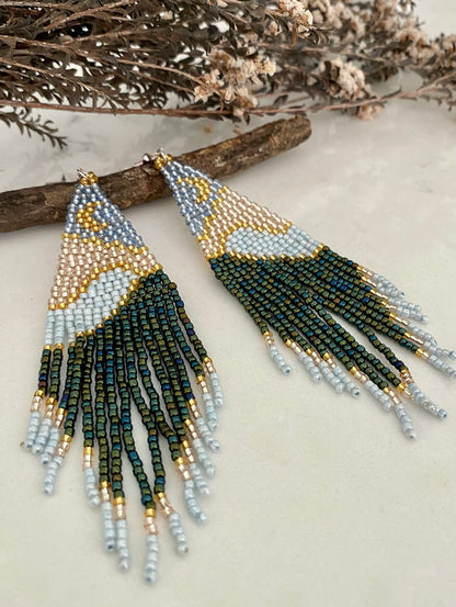 Luna Beaded Earrings - Dusk