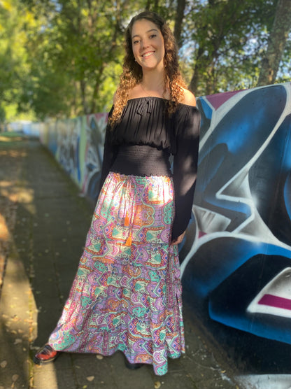 Indigo Maxi Skirt