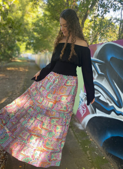 Indigo Maxi Skirt