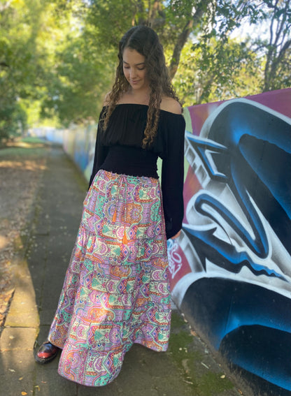 Indigo Maxi Skirt