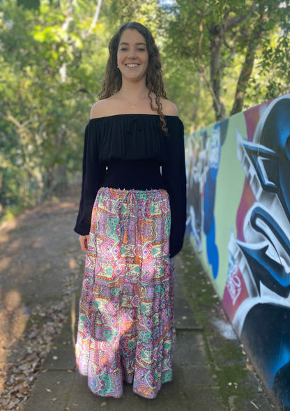 Indigo Maxi Skirt