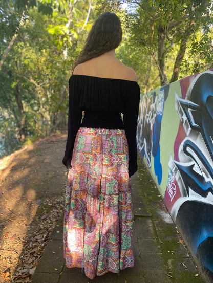 Indigo Maxi Skirt