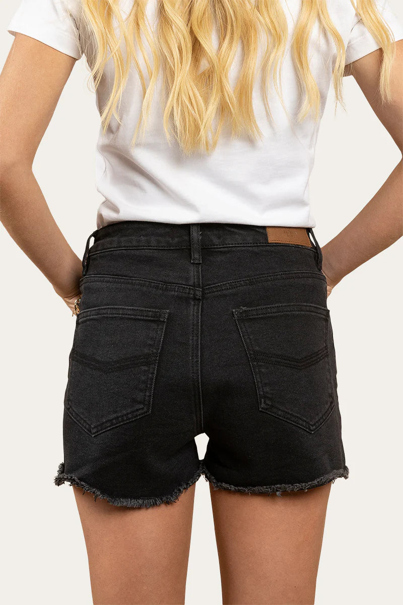 Jessie Ripped Denim short - Black