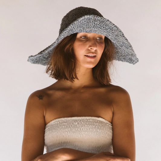 Janis Wide Brim Hat - Denim