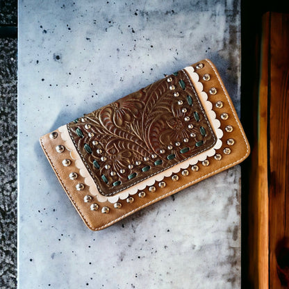 Peacock Wallet - Tan