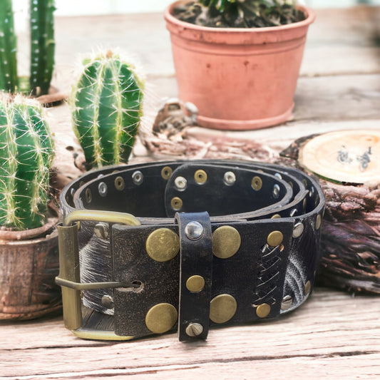 Cowhide Belt - Black