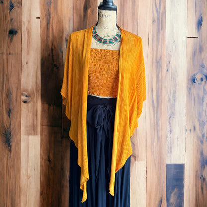 Free Size Cape - Mustard