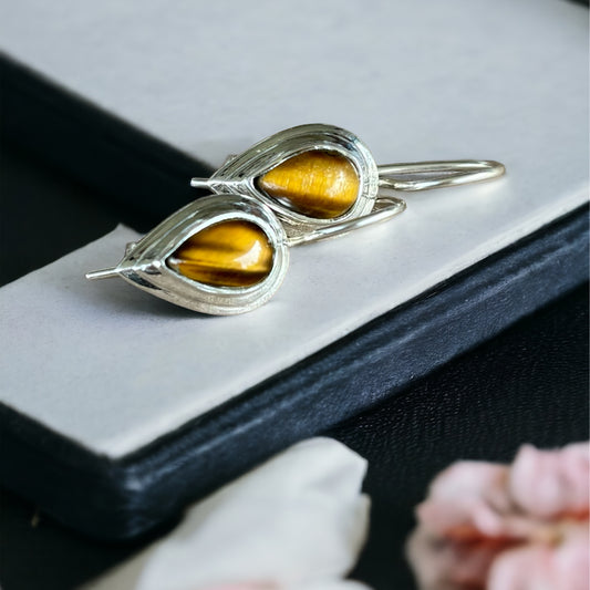 Tigers Eye Teardrop earrings