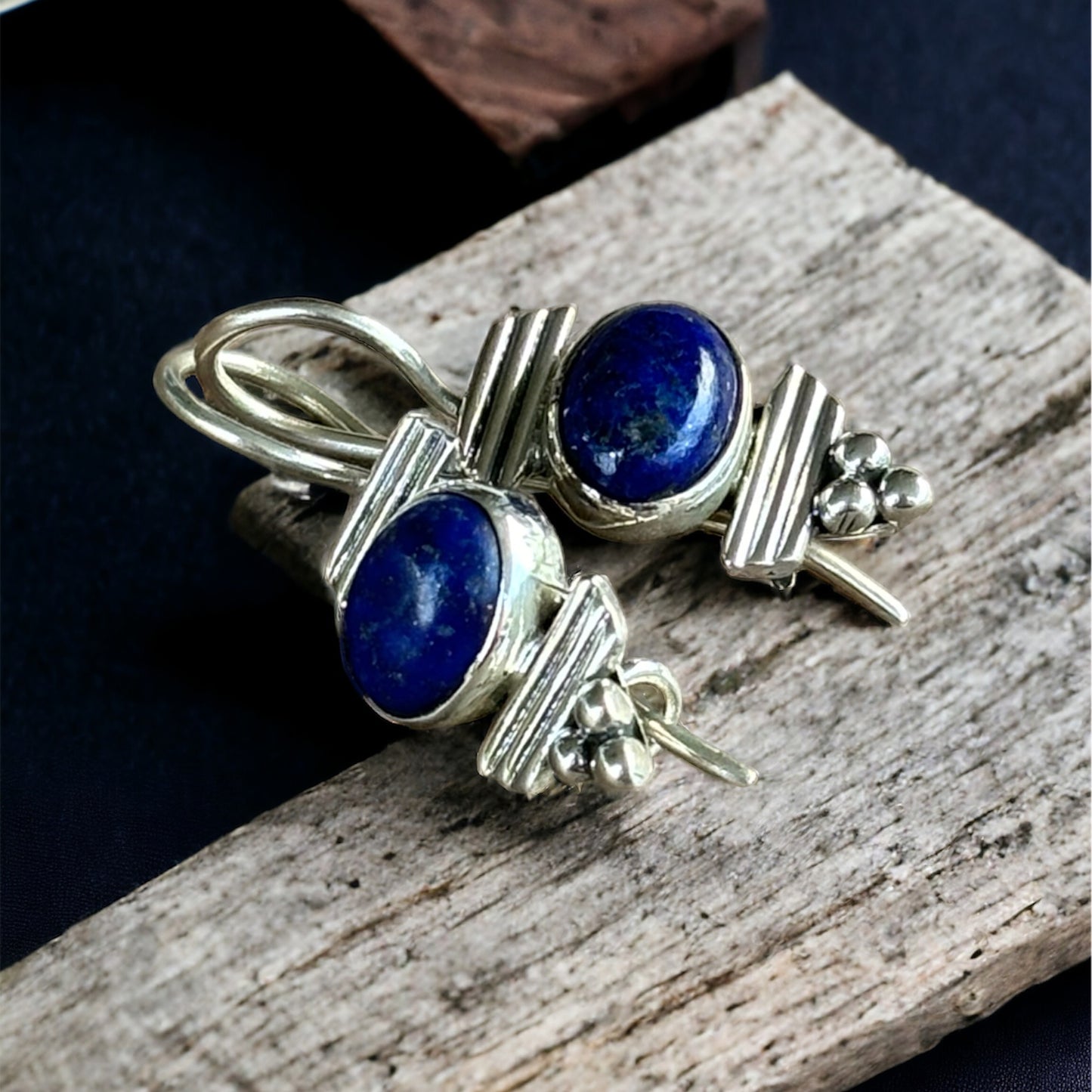 Lapis Lazuli sterling silver earrings