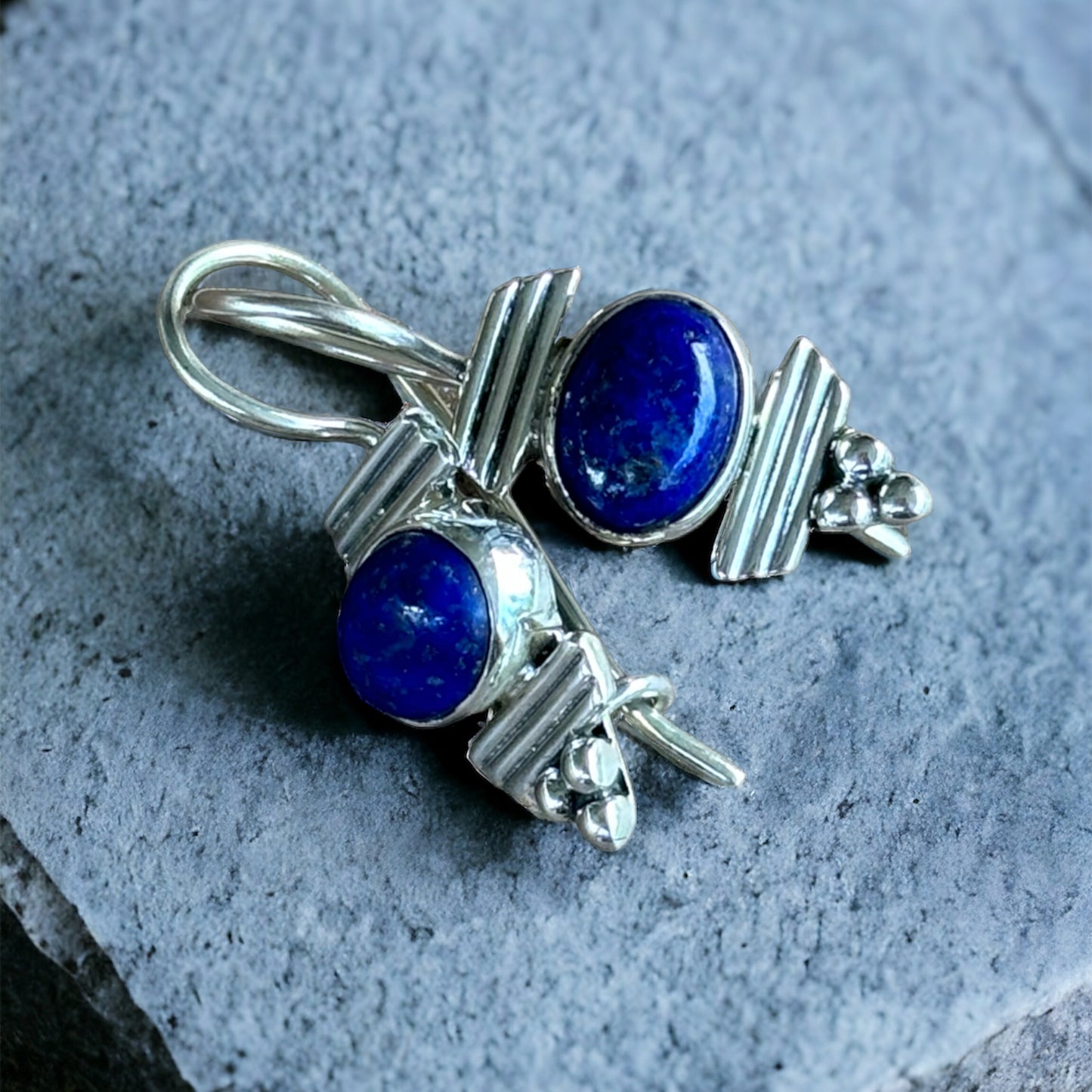 Lapis Lazuli sterling silver earrings