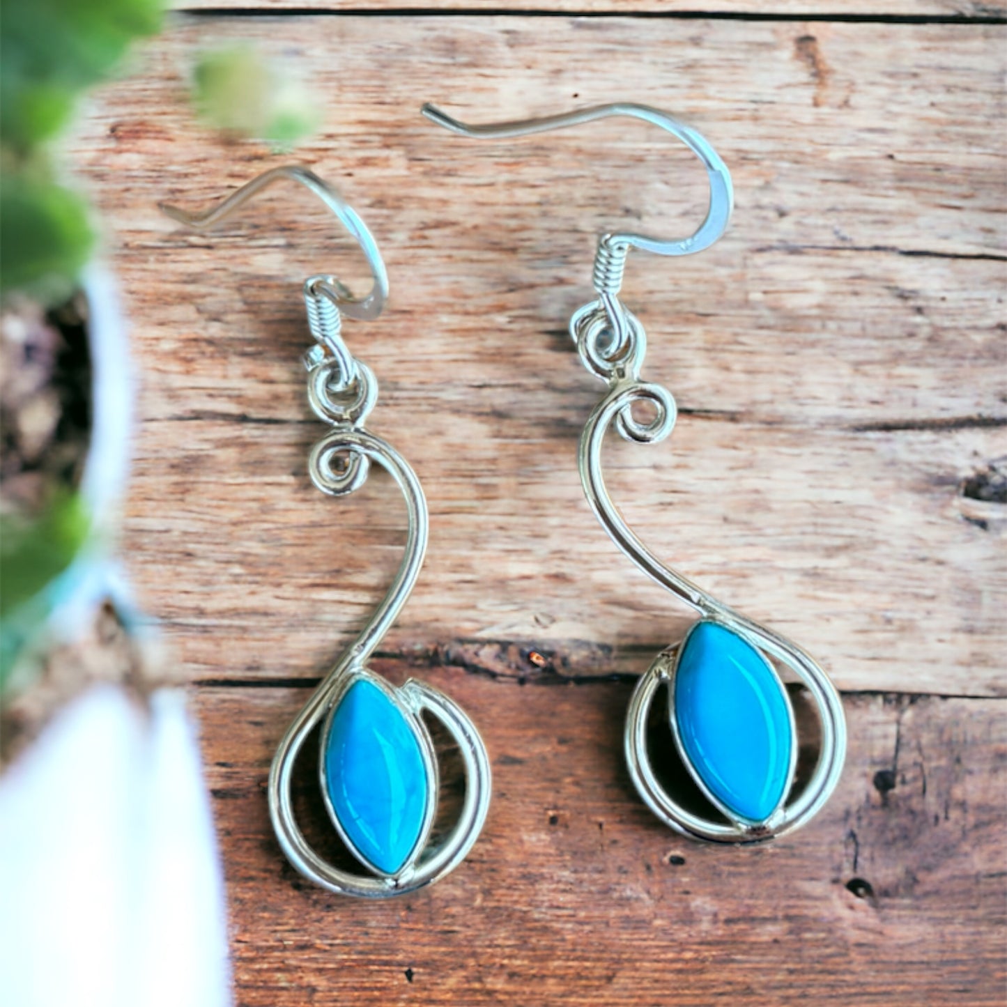 Turquoise sterling silver earrings