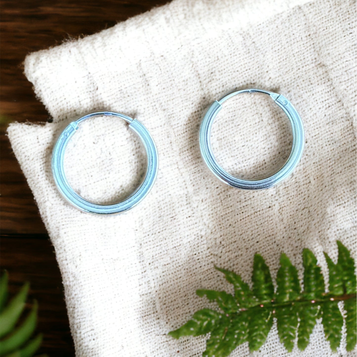 Hoop sterling silver earrings