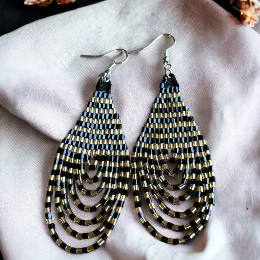 Gold Dust Beaded Earrings