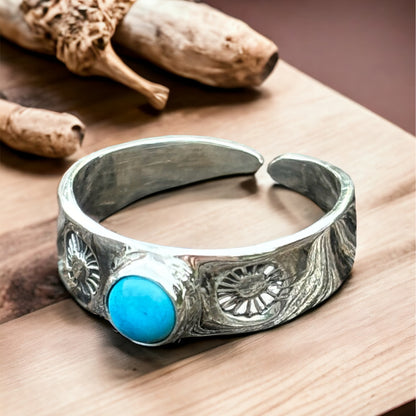 Sterling Silver Turquoise Toe Ring