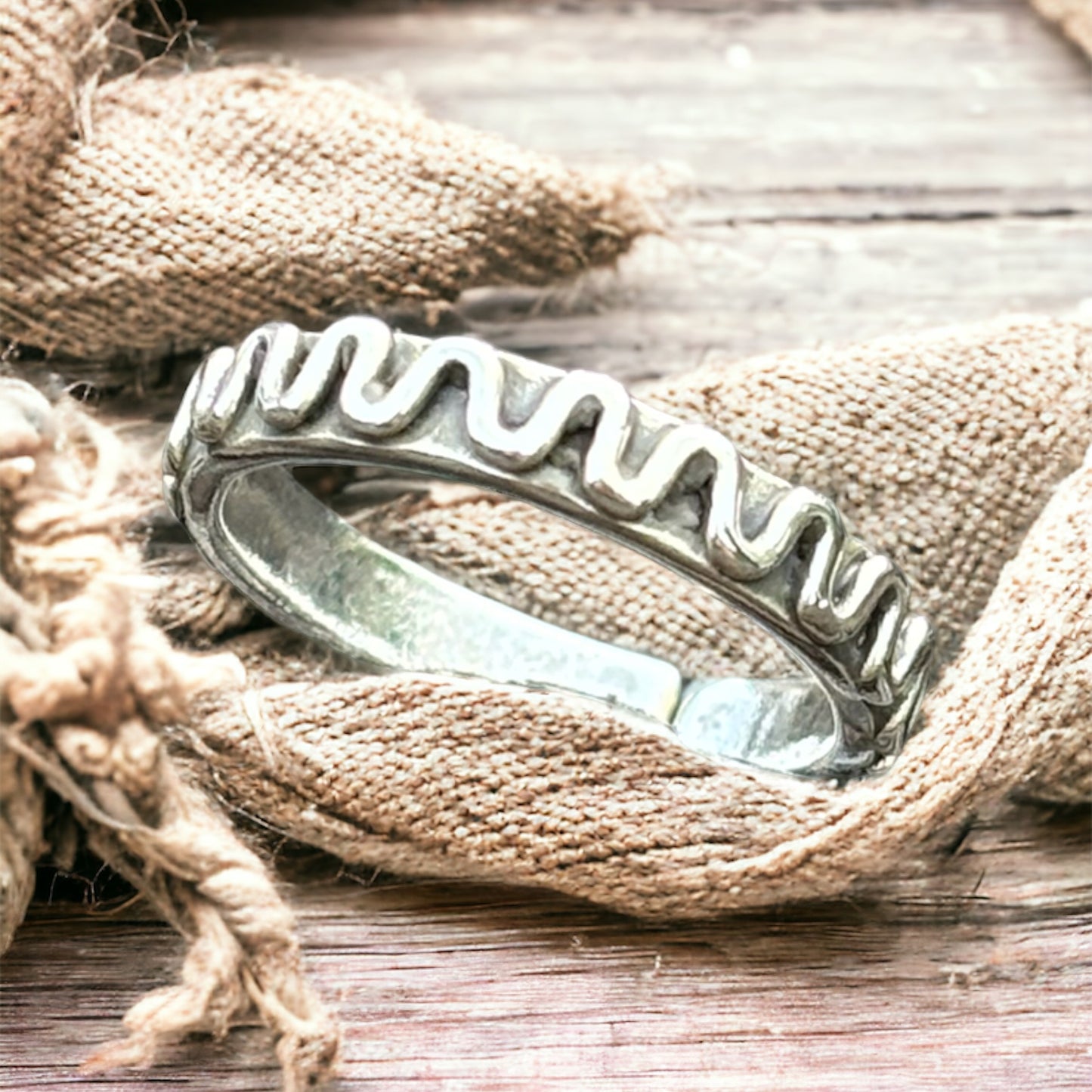 Sterling Silver Wave Toe Ring