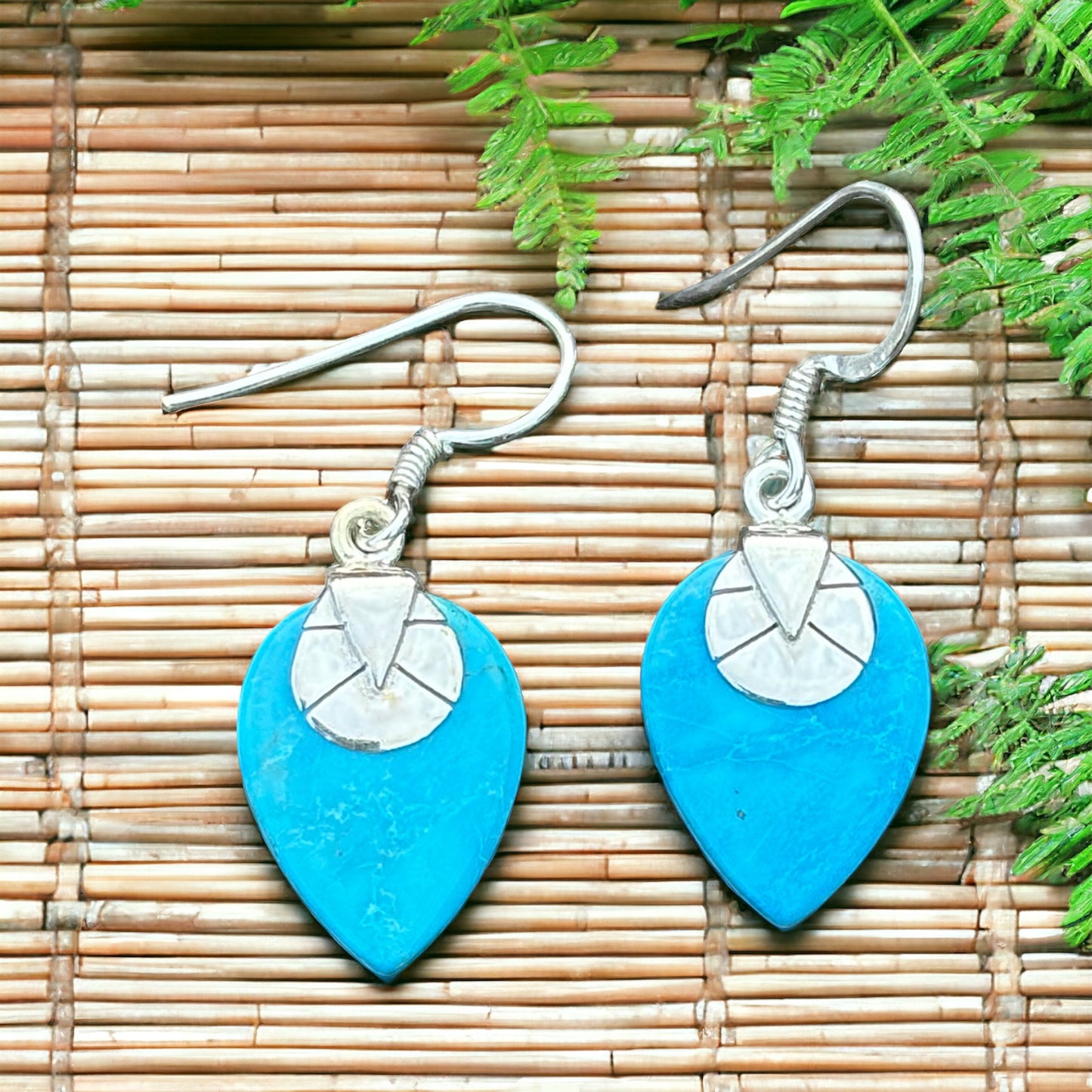 Turquoise teardrop earrings