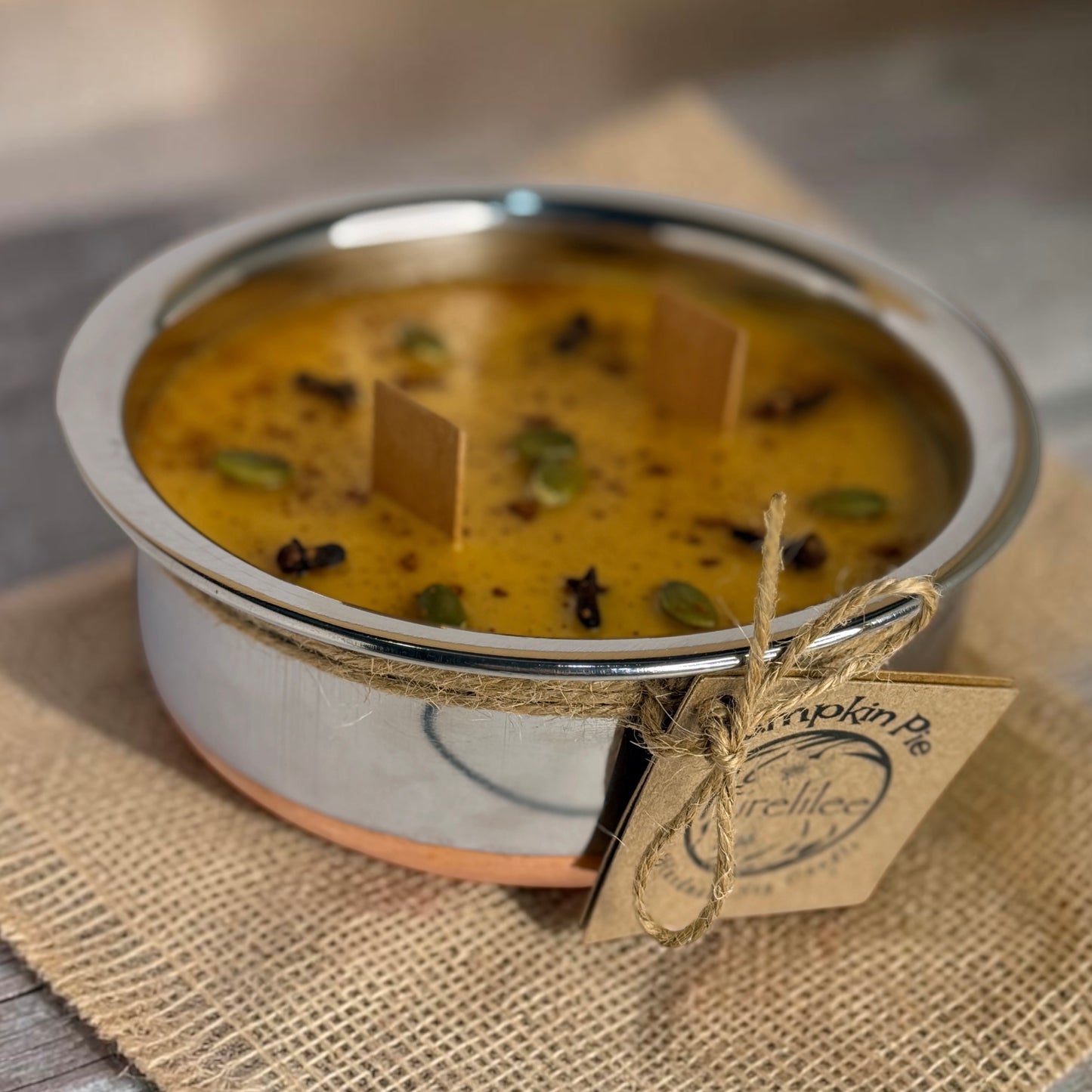Pumpkin Pie Wood Wick Bowl Candle