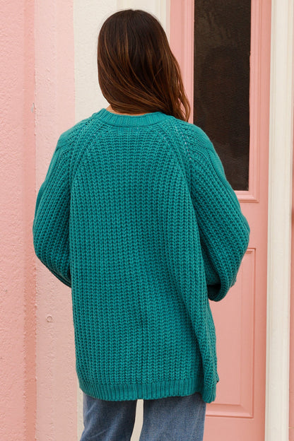 Elly Cardigan - Turquoise