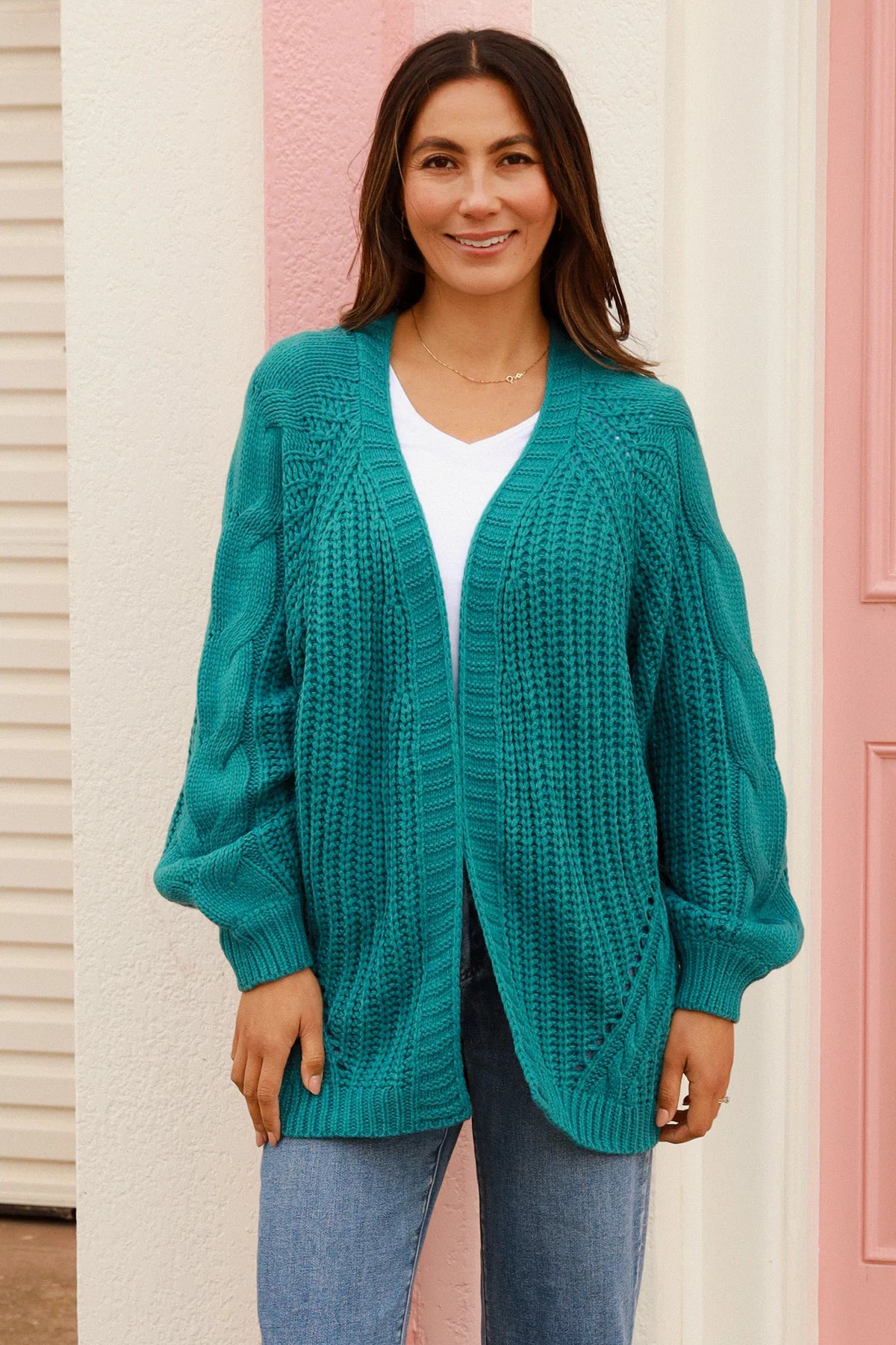 Elly Cardigan - Turquoise