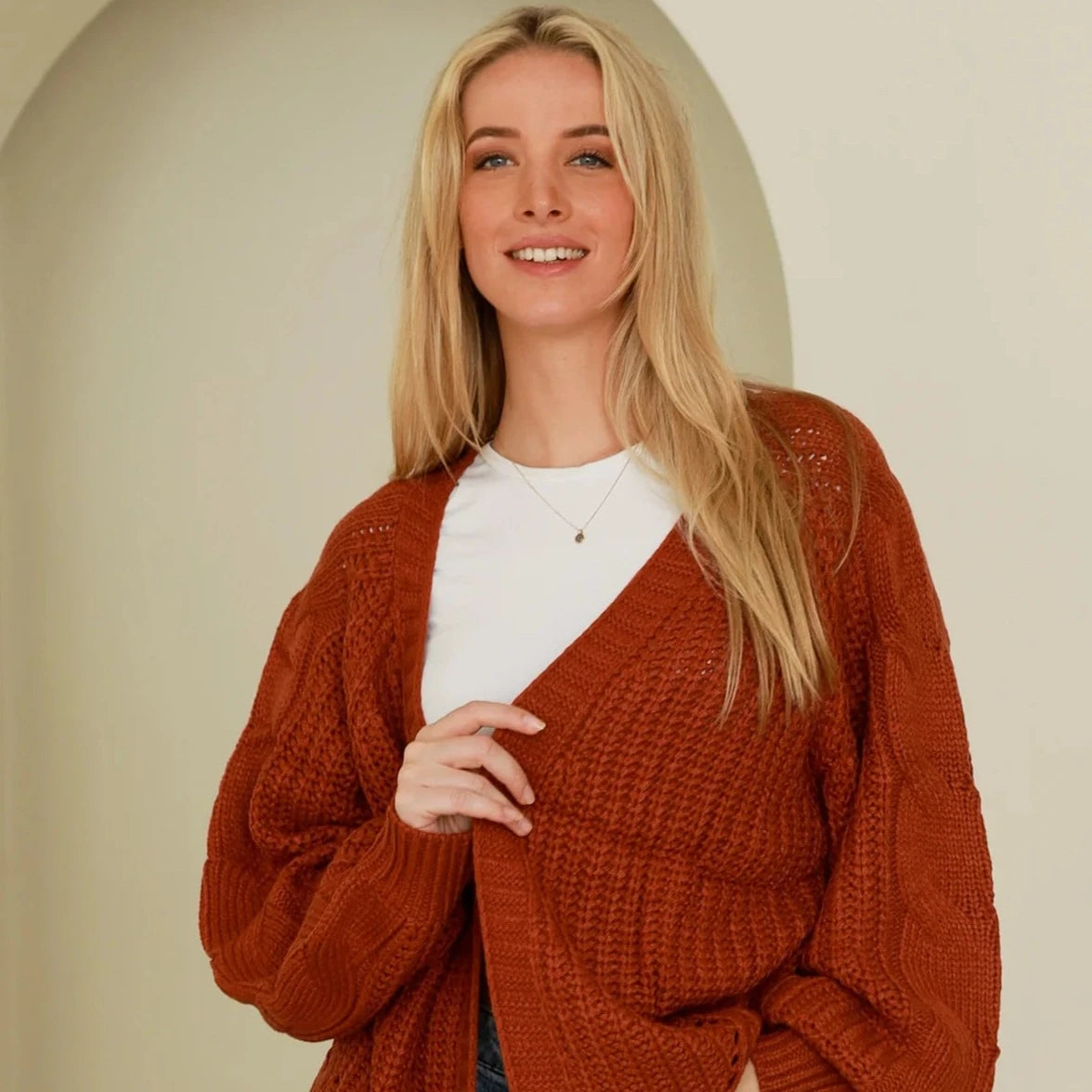 Elly Cardigan - Rust