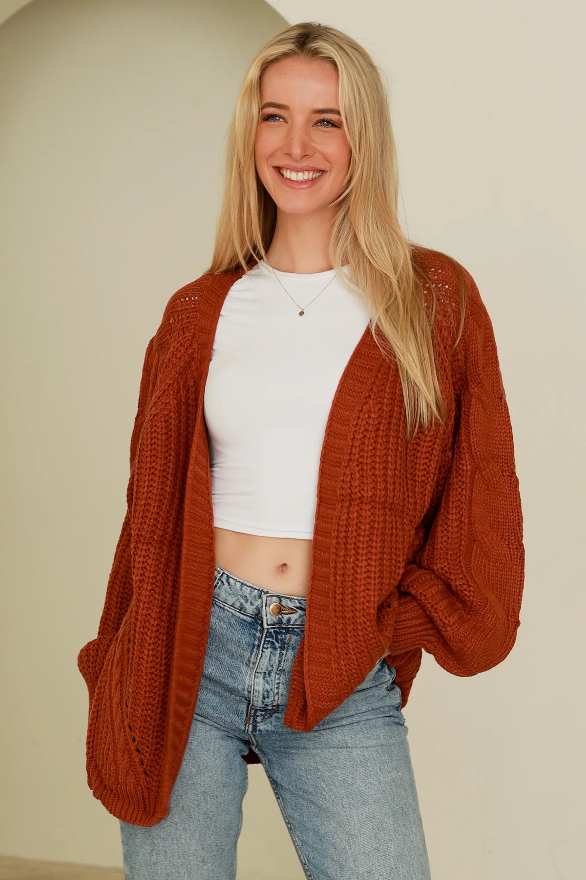 Elly Cardigan - Rust