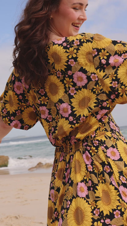 Vera Sunflower Maxi Dress