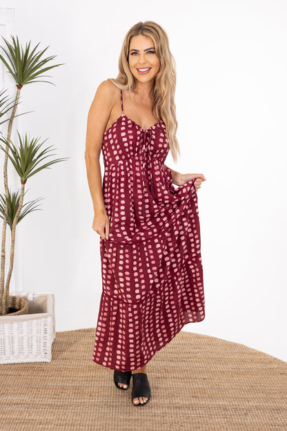 Natalie Maxi Dress - Wine