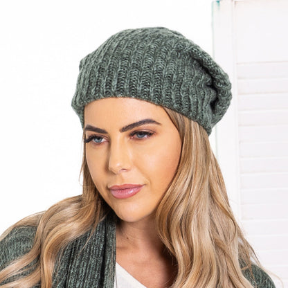 Gwen Beanie - Olive & Sage