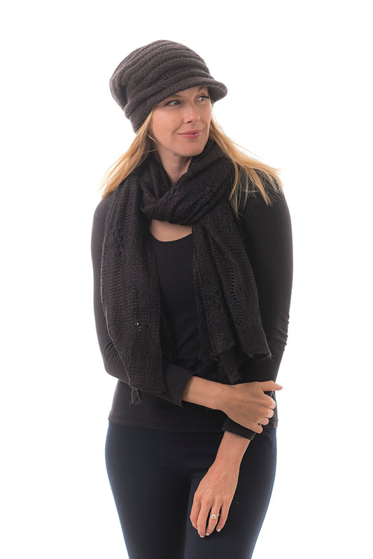 Mohair Neck Scarf - Black