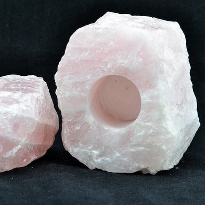 Rose Quartz Candle Stick Base